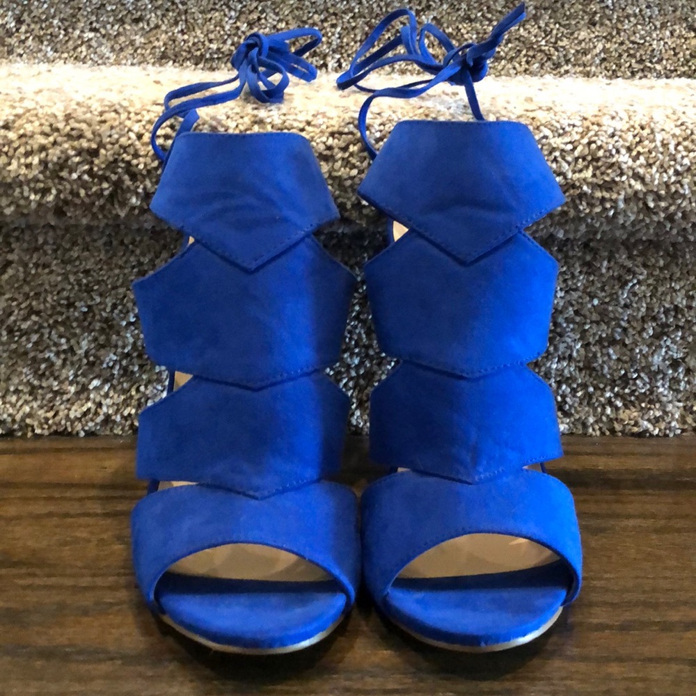 Open Toe Tie-up Stiletto Heels